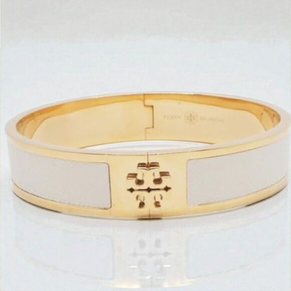 Tory Burch Jewelry - Brand new Tory Burch white and gold  Kira Enamel bracelet